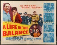 5z728 LIFE IN THE BALANCE 1/2sh '55 early Ricardo Montalban, Anne Bancroft, Lee Marvin!