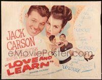 5z736 LOVE & LEARN style A 1/2sh '47 Jack Carson, Robert Hutton, Martha Vickers, Janis Page!