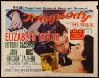 5z823 RHAPSODY style B 1/2sh '54 Elizabeth Taylor must possess Vittorio Gassman, heart, body & soul