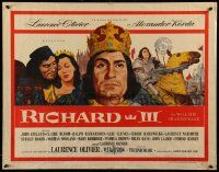 5z825 RICHARD III 1/2sh '56 Laurence Olivier as director and in title role, cool art!