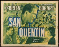 5z848 SAN QUENTIN 1/2sh R56 Humphrey Bogart, Ann Sheridan, Pat O'Brien, prison break!