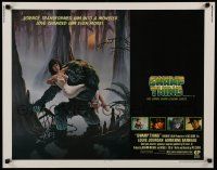 5z942 SWAMP THING 1/2sh '82 Wes Craven, Richard Hescox art of him holding sexy Adrienne Barbeau!