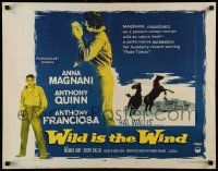 5z989 WILD IS THE WIND 1/2sh '58 Anthony Quinn, Tony Franciosa embracing sexy Anna Magnani!