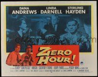 5z999 ZERO HOUR 1/2sh '57 Dana Andrews, Linda Darnell, Sterling Hayden, yellow border design!