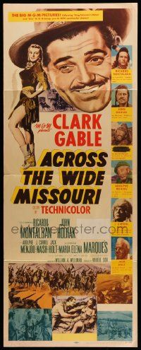 5z012 ACROSS THE WIDE MISSOURI insert '51 Clark Gable, Marques, James Whitmore credited!
