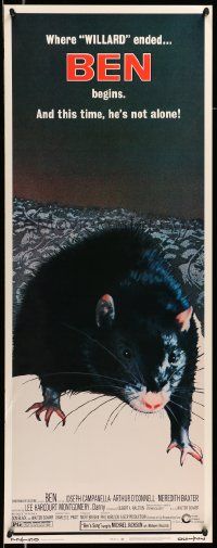 5z050 BEN insert '72 art of lots of rats, Willard 2, this time he's not alone!