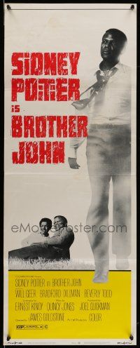 5z063 BROTHER JOHN insert '71 great full-length image of angelic Sidney Poitier!