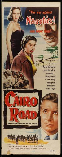 5z067 CAIRO ROAD insert '52 Eric Portman, Laurence Harvey, sexy Camelia, drug movie!