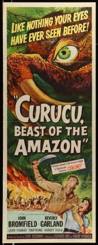 5z102 CURUCU, BEAST OF THE AMAZON insert '56 Universal horror, great monster art by Reynold Brown!