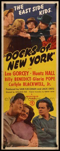 5z117 DOCKS OF NEW YORK insert '45 Wallace Fox directed, wacky East Side Kids!