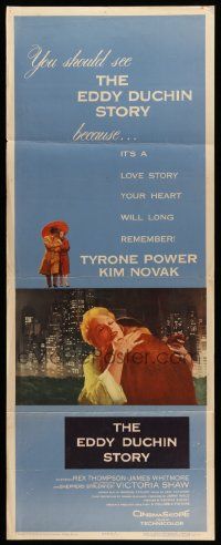 5z122 EDDY DUCHIN STORY insert '56 Tyrone Power & Kim Novak in a love story you will remember!