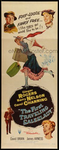 5z138 FIRST TRAVELING SALESLADY insert '56 Ginger Rogers sells barbed-wire in Texas!
