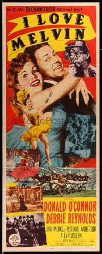 5z218 I LOVE MELVIN insert '53 great romantic art of Donald O'Connor & Debbie Reynolds!