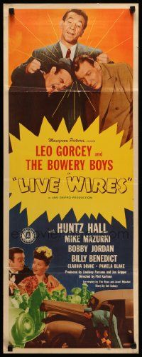 5z243 LIVE WIRES insert '46 Leo Gorcey, Huntz Hall & the Bowery Boys!