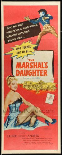 5z261 MARSHAL'S DAUGHTER insert '53 Hoot Gibson, Ken Murray, , sexy Laurie Anders!