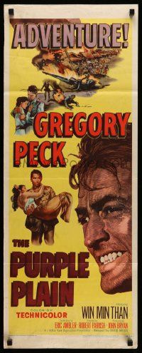 5z331 PURPLE PLAIN insert '55 great artwork of Gregory Peck, written by Eric Ambler!