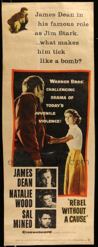 5z341 REBEL WITHOUT A CAUSE insert R57 Nicholas Ray, James Dean, a bad boy from a good family