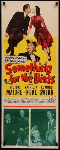 5z402 SOMETHING FOR THE BIRDS insert '52 Victor Mature, Patricia Neal, Edmund Gwenn, Robert Wise