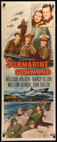 5z421 SUBMARINE COMMAND insert '51 William Holden, Nancy Olson, William Bendix, Don Taylor!