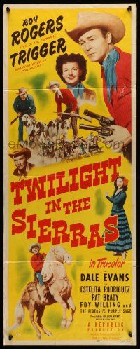 5z459 TWILIGHT IN THE SIERRAS insert '50 images of Roy Rogers riding Trigger & with Dale Evans!