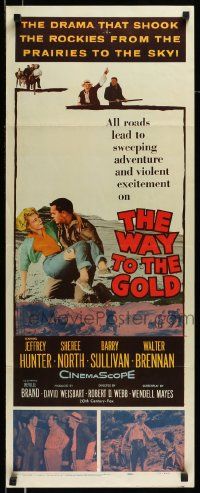 5z482 WAY TO THE GOLD insert '57 image of Jeffrey Hunter & carrying wounded Sheree North!
