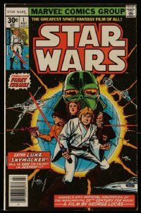 6a136 STAR WARS reprint #1 7x10 comic book '77 fabulous first issue, Enter Luke Skywalker!