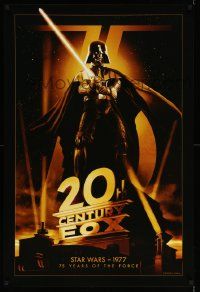 6a361 20TH CENTURY FOX 75TH ANNIVERSARY 27x40 commercial poster '10 Darth Vader, Star Wars!