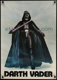 6a362 DARTH VADER 20x28 commercial poster '77 image of Sith Lord w/ lightsaber activated!