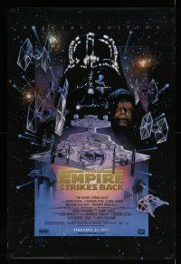 6a364 EMPIRE STRIKES BACK 24x36 commercial poster '97 artwork by Drew Struzan from one sheet!