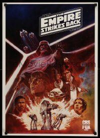 6a312 EMPIRE STRIKES BACK 20x28 video poster R84 George Lucas sci-fi classic, cool artwork by Jung