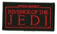 6a063 RETURN OF THE JEDI 3x4 patch '90s Revenge of the Jedi title on black background!