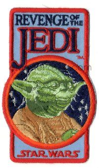 6a064 RETURN OF THE JEDI 3x6 patch '90s cool image of Jedi Master Yoda w/Revenge of the Jedi title