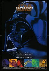 6a357 STAR WARS: THE MAGIC OF MYTH 23x35 museum/art exhibition '97 close-up of Darth Vader!