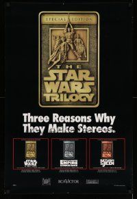 6a355 STAR WARS TRILOGY 24x36 music poster '97 Lucas, Empire Strikes Back, Return of the Jedi!