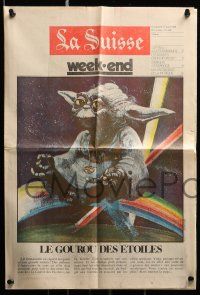 6a126 STAR WARS set of 8 French promo items '77, '80, '83 cool newspaper & magazine articles!