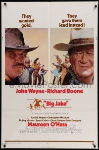 6b109 BIG JAKE 1sh '71 Richard Boone wanted gold but John Wayne gave him lead instead!