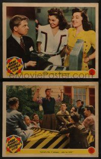 6c877 ANDY HARDY'S DOUBLE LIFE 2 LCs '42 Mickey Rooney, introducing sexiest Esther Williams!