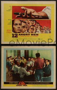 6c018 12 ANGRY MEN 8 LCs '57 Henry Fonda, Lee J. Cobb, Warden, great images of the jurors!
