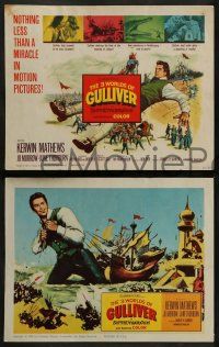6c022 3 WORLDS OF GULLIVER 8 LCs '60 Ray Harryhausen fantasy classic, cool special effects scenes!
