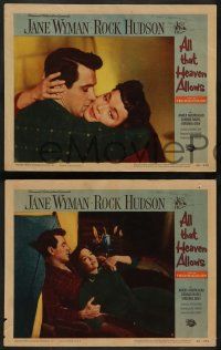 6c589 ALL THAT HEAVEN ALLOWS 6 LCs '55 Rock Hudson & Jane Wyman, directed by Douglas Sirk!