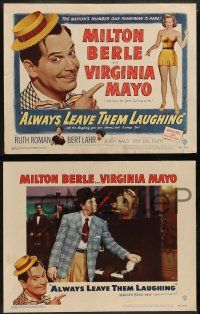 6c034 ALWAYS LEAVE THEM LAUGHING 8 LCs '49 nation's number one funnyman Milton Berle & Virginia Mayo