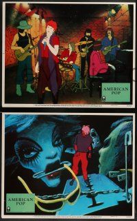6c037 AMERICAN POP 8 LCs '81 cool rock & roll animation by Wilson McClean & Ralph Bakshi!