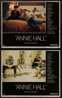 6c044 ANNIE HALL 8 LCs '77 wacky images of star/director Woody Allen in a nervous romance!
