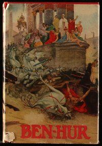 6d638 BEN-HUR hardcover book '25 Lew Wallace's novel illustrated with scenes from the movie!