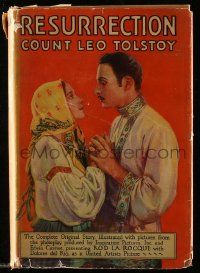 6d714 RESURRECTION hardcover book '27 Leo Tolstoy's novel illustrated with scenes from the movie!