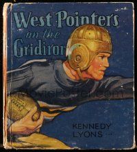 6d733 WEST POINTERS ON THE GRIDIRON 5x5 hardcover book '36 cool illustrated football story!