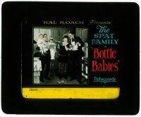 6d042 BOTTLE BABIES glass slide '24 Hal Roach Spat Family comedy short with high society people!