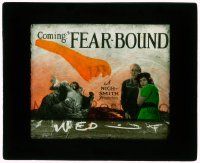 6d052 FEAR-BOUND glass slide '25 Marjorie Daw & daughter are deserted by no-good husband & sons!