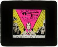 6d073 KING OF JAZZ glass slide '30 cool art of Paul Whiteman + cool deco design with naked girls!