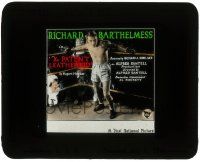 6d088 PATENT LEATHER KID glass slide '27 great close up of boxer Richard Barthelmess in ring!